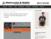 Tablet Screenshot of motorcyclesandmisfits.com